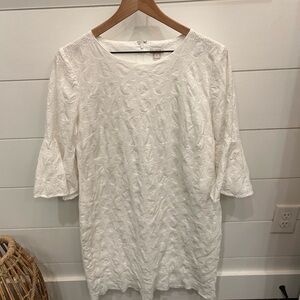 J. Crew Ivory Circle Pattern Dress